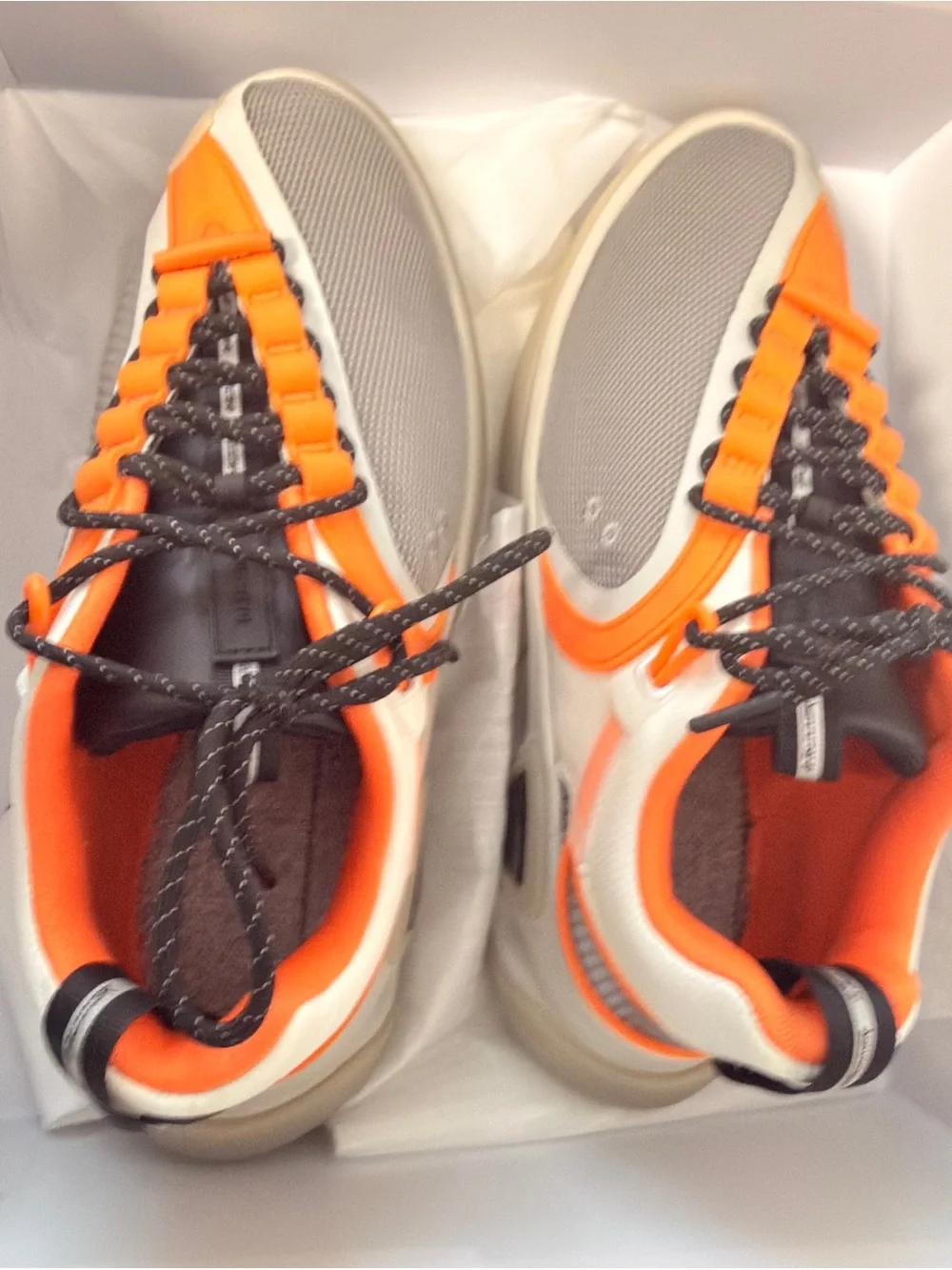 Balmain B-Runner Men’s White Orange Gray Sneakers and Box